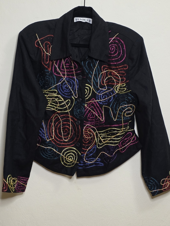 Jackets & Blazers - Tunique Black Cotton JACKET - Medium